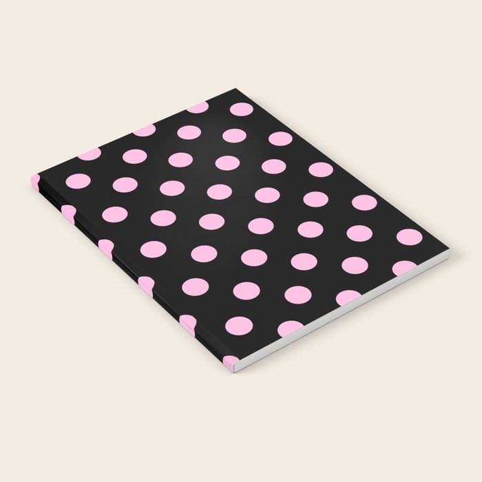 Polka Dots (Pink & Black Pattern) Notebook Gallery Image 2