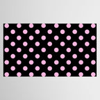 Polka Dots (Pink & Black Pattern) Tablecloth Gallery Image 2