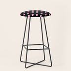 Polka Dots (Pink & Black Pattern) Stool Gallery Image 1