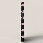 Polka Dots (Pink & Black Pattern) iPhone Case Gallery Image 2