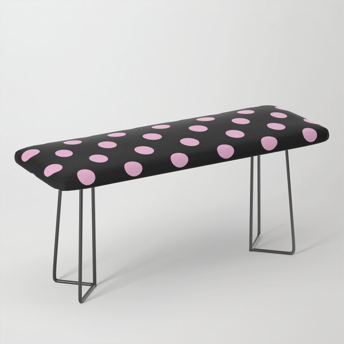 Polka Dots (Pink & Black Pattern) Bench Gallery Image 1