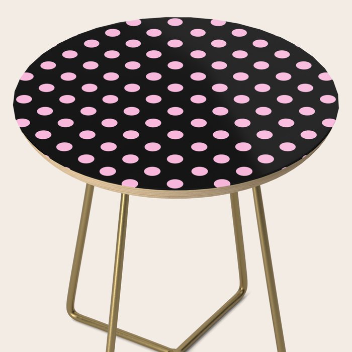 Polka Dots (Pink & Black Pattern) Side Table Gallery Image 2