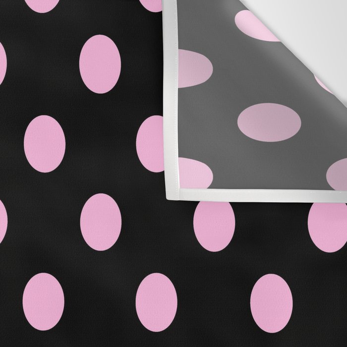 Polka Dots (Pink & Black Pattern) Wall Tapestry Gallery Image 3