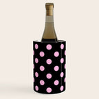 Polka Dots (Pink & Black Pattern) Wine Chiller Gallery Image 1