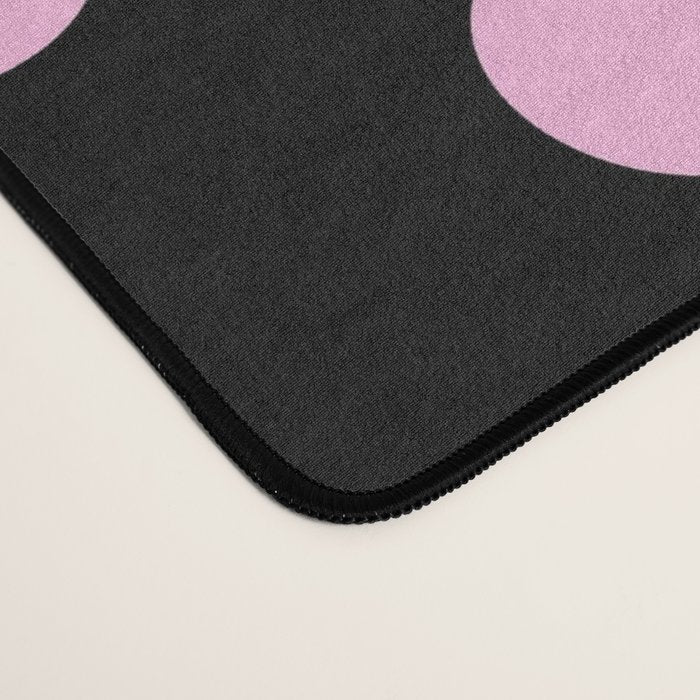 Polka Dots (Pink & Black Pattern) Desk Mat Gallery Image 4