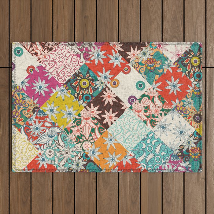 sarilmak patchwork Outdoor Rug Gallery Image 1