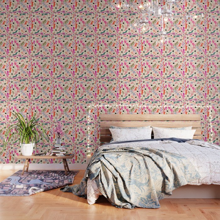 Retro Psychedelic Daisy Flower - Rainbow Color Wallpaper Gallery Image 1