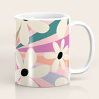 Retro Psychedelic Daisy Flower - Rainbow Color Coffee Mug Gallery Image 1