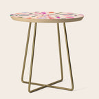 Retro Psychedelic Daisy Flower - Rainbow Color Side Table Gallery Image 1