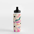 Retro Psychedelic Daisy Flower - Rainbow Color Water Bottle Gallery Image 2