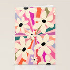 Retro Psychedelic Daisy Flower - Rainbow Color Stationery Card Gallery Image 2