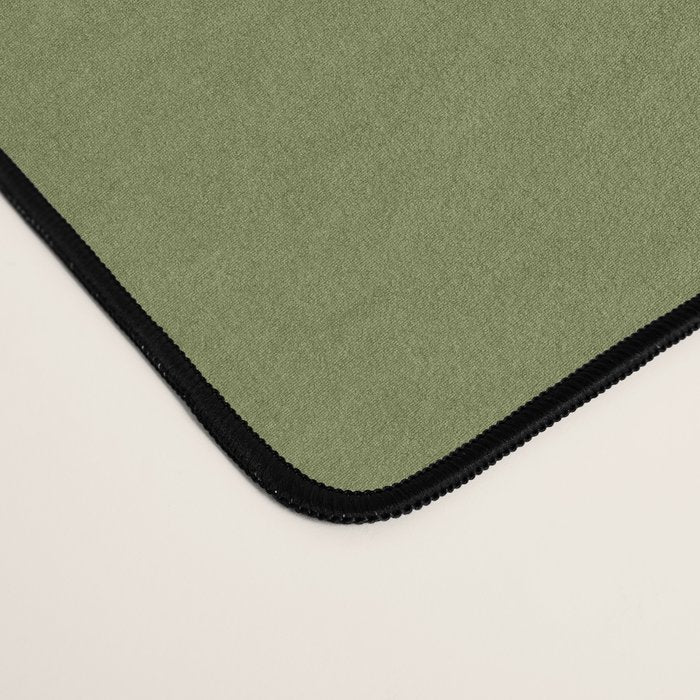 Retro Fantasy Swirl Abstract in Vintage Olive Green Celadon Orange Desk Mat Gallery Image 4