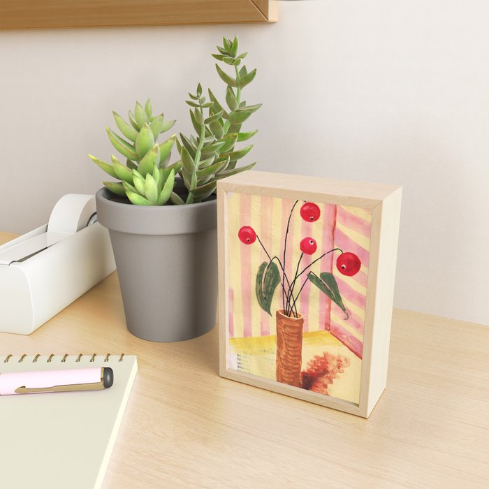 Flowers in a vase 1 Mini Art Print Gallery Image 2