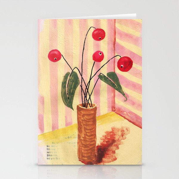 Flowers in a vase 1 Stationery Card Gallery Image 1