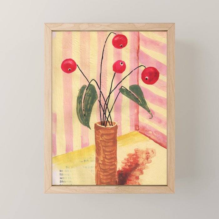 Flowers in a vase 1 Mini Art Print Gallery Image 1