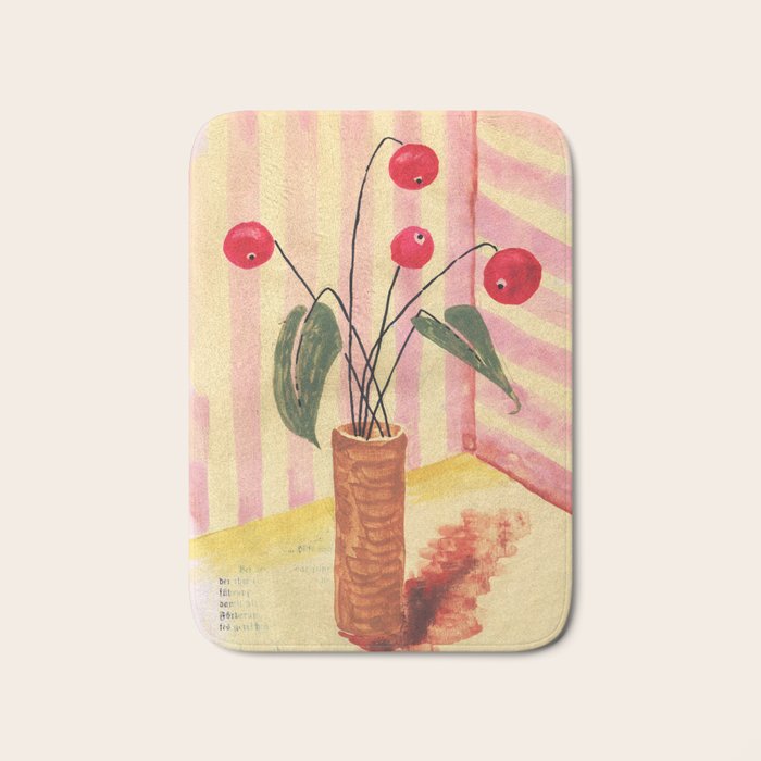 Flowers in a vase 1 Bath Mat Gallery Image 1