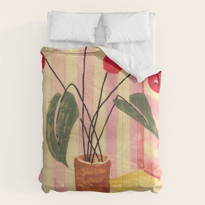 Flowers in a vase 1 Comforter Gallery Image 1