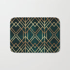 Dark Teal Geo Bath Mat Gallery Image 1