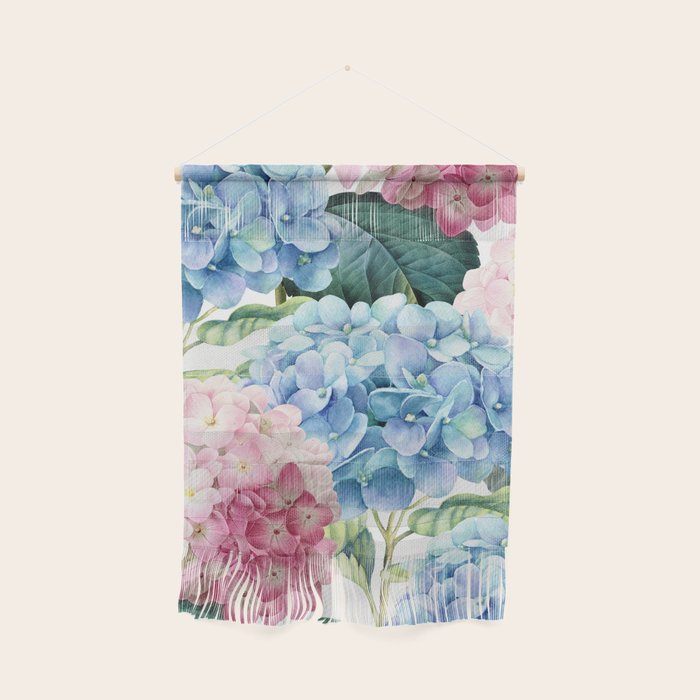 Pink Blue Hydrangea Wall Hanging Gallery Image 1