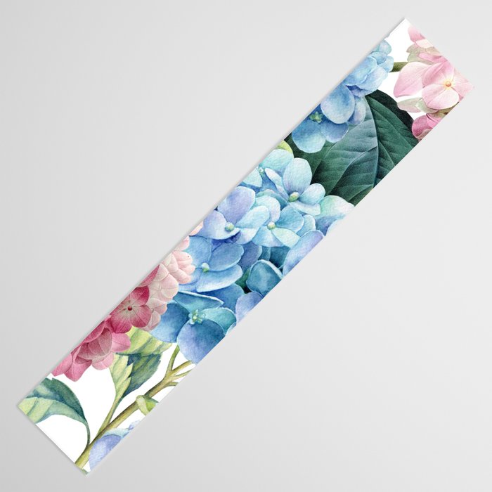Pink Blue Hydrangea Table Runner Gallery Image 3