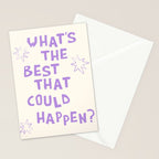What's The Best That Could Happen in Lavender Purple and White Stationery Card Gallery Image 2