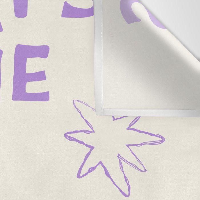 What's The Best That Could Happen in Lavender Purple and White Wall Tapestry Gallery Image 3