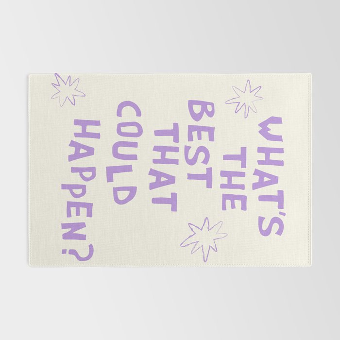 What's The Best That Could Happen in Lavender Purple and White Rug Gallery Image 2