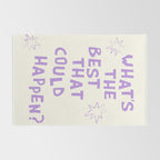 What's The Best That Could Happen in Lavender Purple and White Rug Gallery Image 2