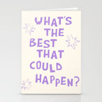 What's The Best That Could Happen in Lavender Purple and White Stationery Card Gallery Image 2