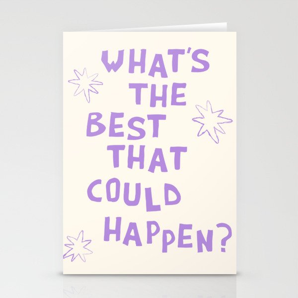 What's The Best That Could Happen in Lavender Purple and White Stationery Card Gallery Image 2