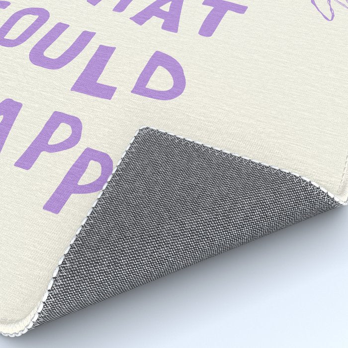 What's The Best That Could Happen in Lavender Purple and White Rug Gallery Image 4