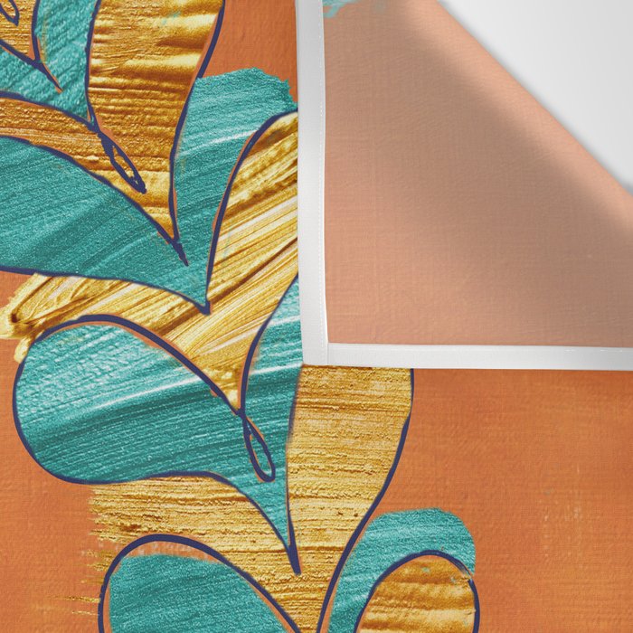 Monoline Woman Gilded Flowers Wall Tapestry Gallery Image 3