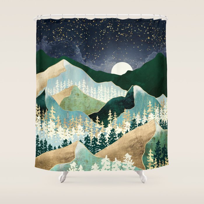 Spring Night Vista Shower Curtain Gallery Image 1