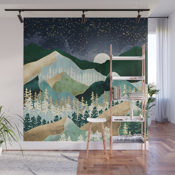 Spring Night Vista Wall Mural Gallery Image 1