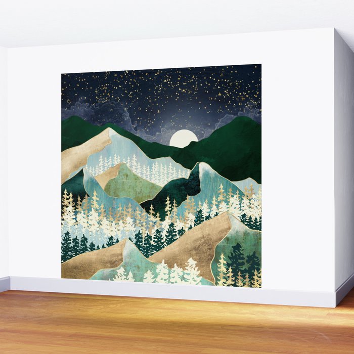 Spring Night Vista Wall Mural Gallery Image 2