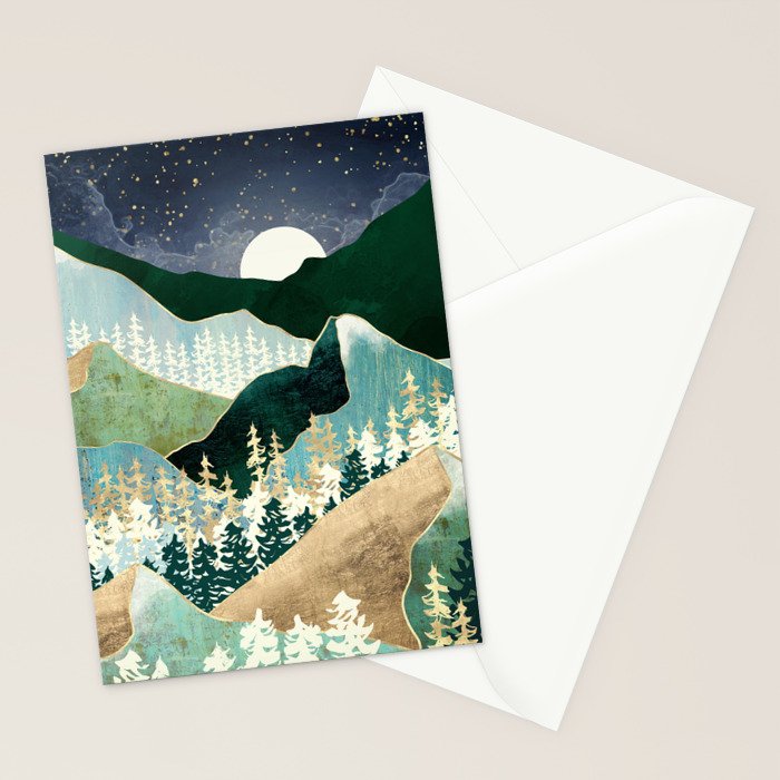 Spring Night Vista Stationery Card Gallery Image 2