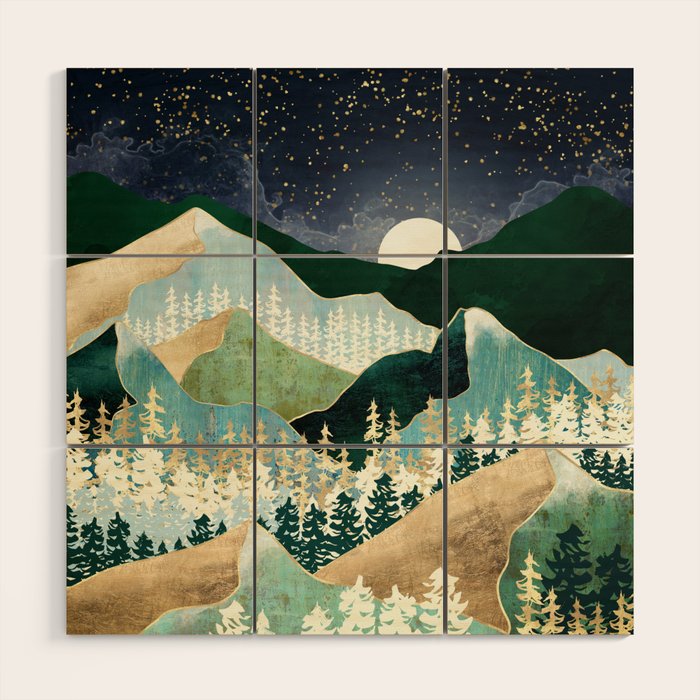Spring Night Vista Wood Wall Art Gallery Image 1