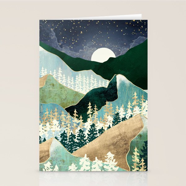 Spring Night Vista Stationery Card Gallery Image 2