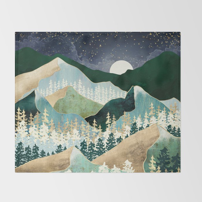 Spring Night Vista Throw Blanket Gallery Image 2