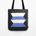 Geometric Vase - White Blue on Dark Tote Bag Gallery Image 1