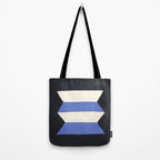 Geometric Vase - White Blue on Dark Tote Bag Gallery Image 2
