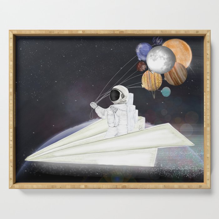 space sailing Serving Tray Gallery Image 1