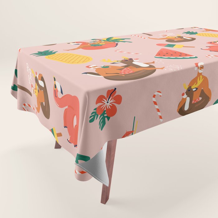 Hot Santa on vacation Tablecloth Gallery Image 1