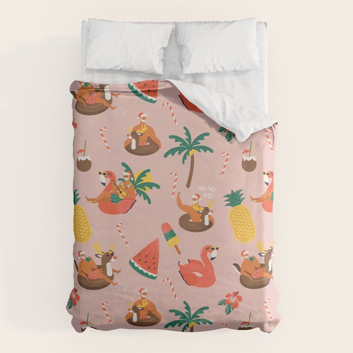 Hot Santa on vacation Duvet Cover Gallery Image 1