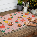 Hot Santa on vacation Outdoor Rug Gallery Image 2