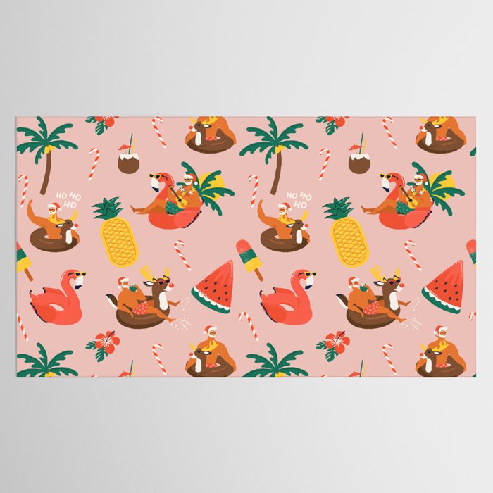 Hot Santa on vacation Tablecloth Gallery Image 2