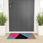 Orange Pink Fuchsia Black Geometric Abstract I Welcome Mat Gallery Image 3