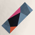 Orange Pink Fuchsia Black Geometric Abstract I Yoga Mat Gallery Image 1