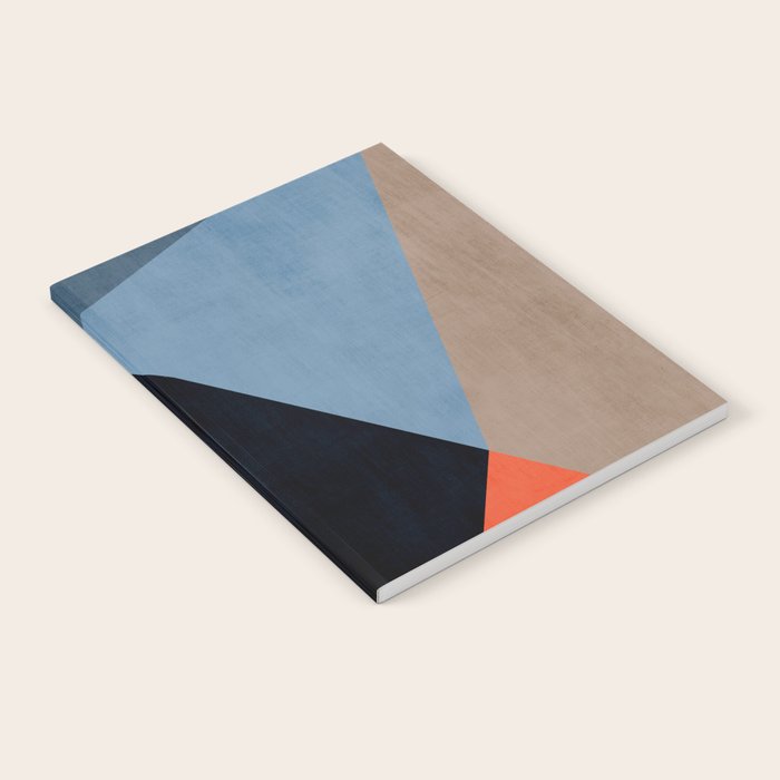 Orange Pink Fuchsia Black Geometric Abstract I Notebook Gallery Image 1