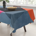 Orange Pink Fuchsia Black Geometric Abstract I Tablecloth Gallery Image 3